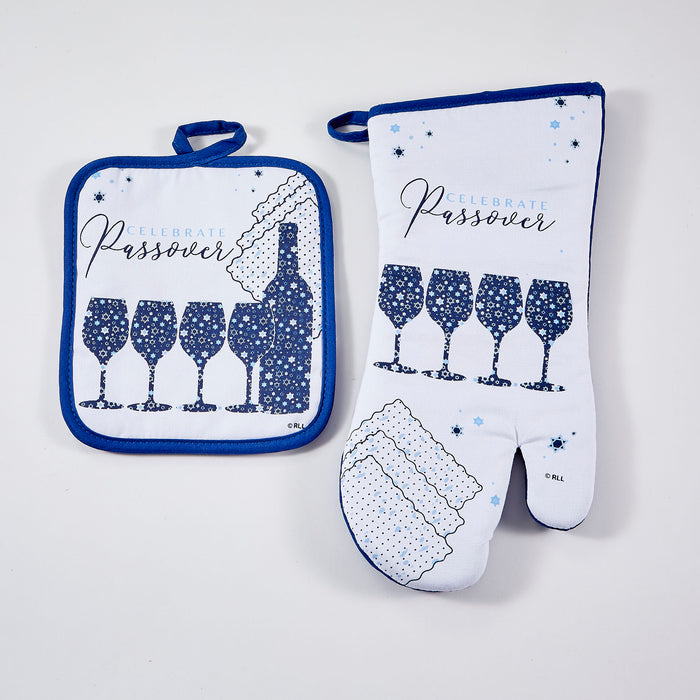 “Passover Mosaic” 2 Piece Gift Set includes Oven Mitt & Potholder