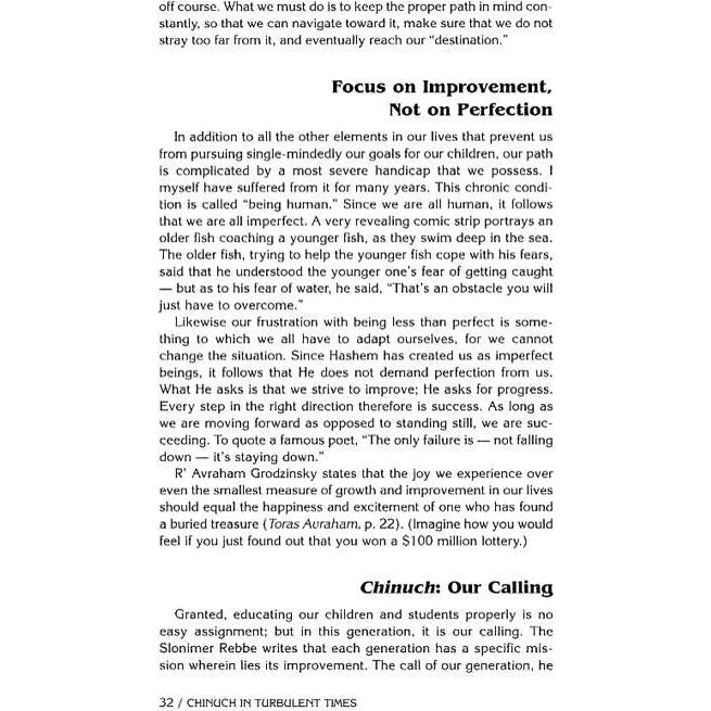 Chinuch in Turbulent Times Practical Strategies for Parents and Educators By Rabbi Dov Brezak