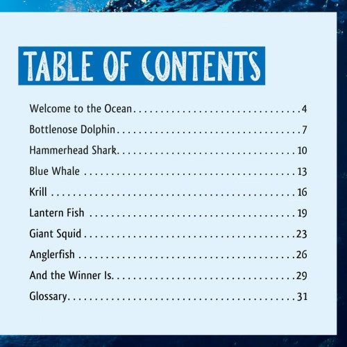 And the Winner Is...Who Hunts Deepest in the Ocean? by Meish Goldish Grade 3