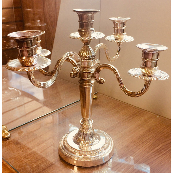 5 Branch Candelabra / Shabbat Candleholder Silver Plated ONLY ONE AVAILABLE