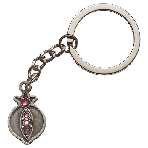 Rimon Jewish Metal Keychain with Swarovski Stones