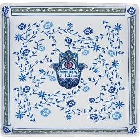 Hamsa Matzah Plate 11 x 13.5'' By Jessica Sporn - only few left