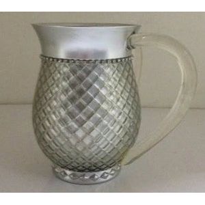 Acrylic Diamond Silver Design Netilat Yadayim / Washing Cup
