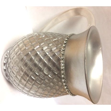 Acrylic Diamond Silver Design Netilat Yadayim / Washing Cup
