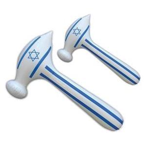 15" INFLATABLE ISRAELI FLAG HAMMER Single Asymmetric design