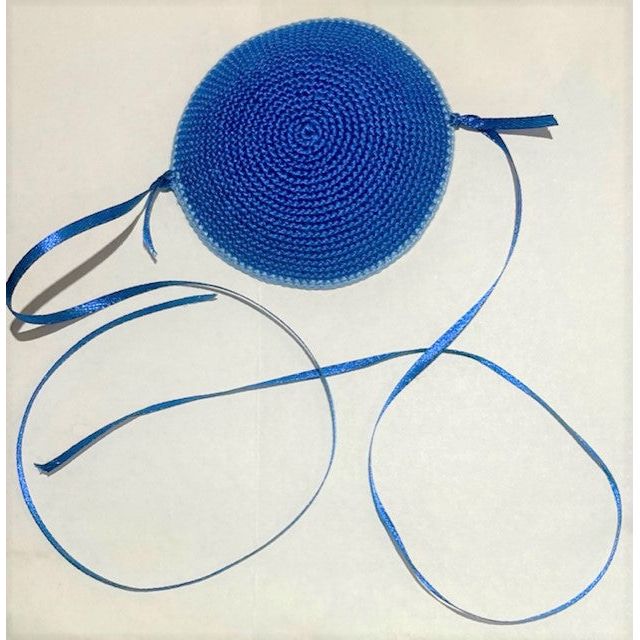 Baby Boy Knit Kippah Crochet Yarmulke in Blue / Navy Great for Brit Milah ceremony
