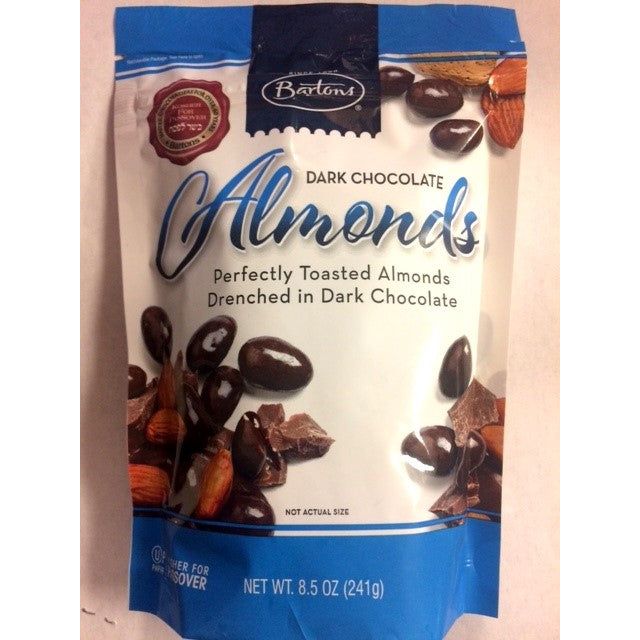 Sold out for the season Bartons' Dark Chocolate Almonds Perfectly Toasted KOSHER PARVE for Passover