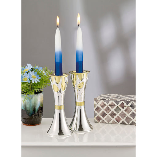 Shabbat Candles for a Cause Tri-color Blue / White Support Israel