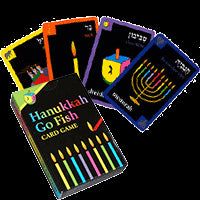 Chanukah "Go Fish" Jewish Card Game Hebrew-English Deck for Old Maid, Rummy, Concentrat