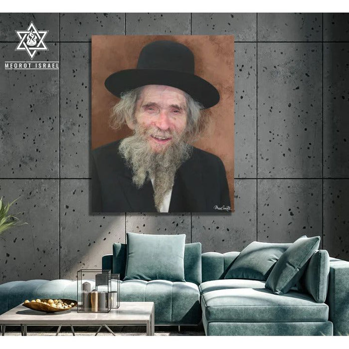 Canvas Painting Portrait Rabbi Shteinman  3 sizes available