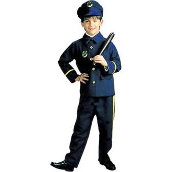 Deluxe Kids Purim Costume  Police Officer Size