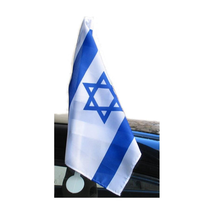 Flag of Israel For Car Dimensions 12"x 16" & 17" Stick