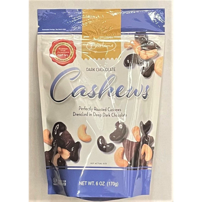 Bartons Dark Chocolate Roasted Cashews 6 oz Kosher Parve for Passover