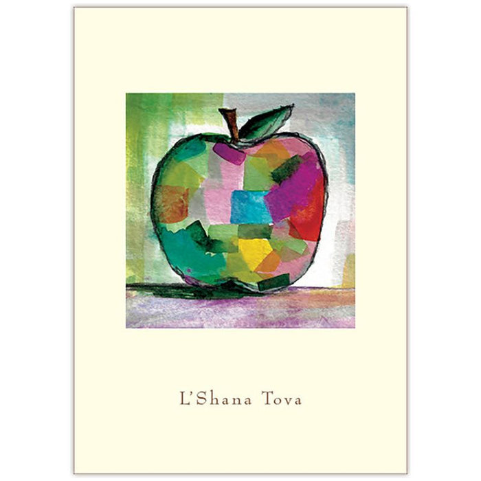 The Patchwork Apple 66 by Jennifer Visscher Jewish Art New Year Shana Tova Card Set of 10