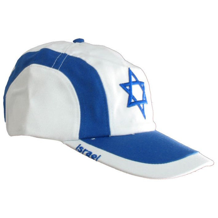 Star of David Embrodery Israeli Flag White Blue Baseball Cap with Israel Emblem