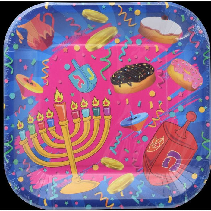 Happy Chanukah Paper Plates 10 Count 7"