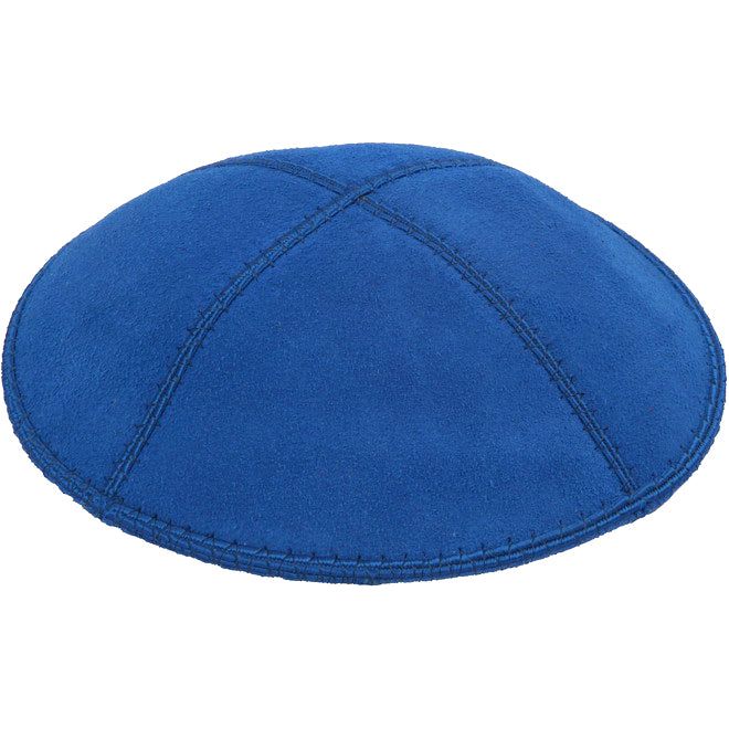 Israeli Flag Suede Kippah Yarmulke 4 colors available