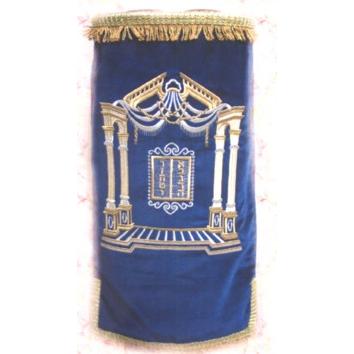 Luchot & Canopy Velvet Sefer Torah Cover / Mantel - Gold / Silver Swiss Embroidery - 5 colors