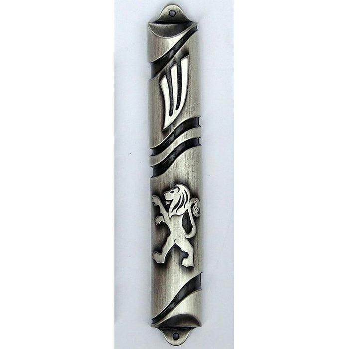 Metal Mezuzah "Shin / Lion" includes Kosher Parchment