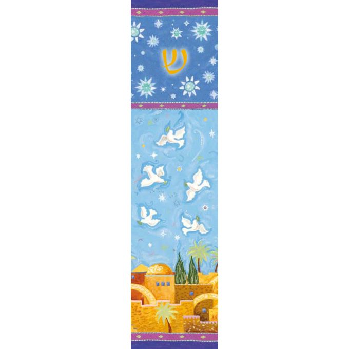 Mystic Jerusalem Judaic Contemporary Mezuzah by Mickie Caspi Kosher $50 Parchment included