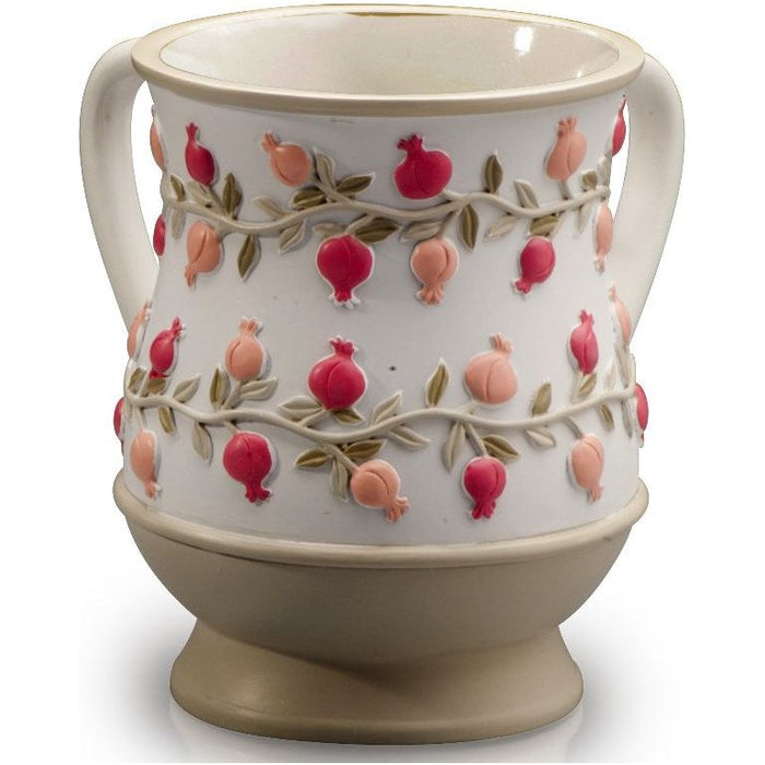 Designer Netilat Yadaim Washing Cup Pastel Pomegranates Made in Israel