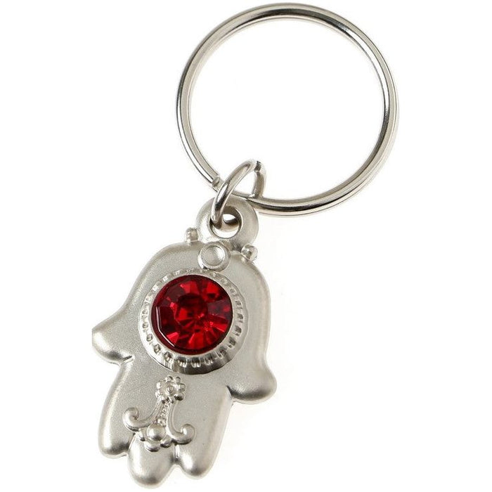 Gemstone Hamsa Jewish Keychain  Variety of Colors! Design may very