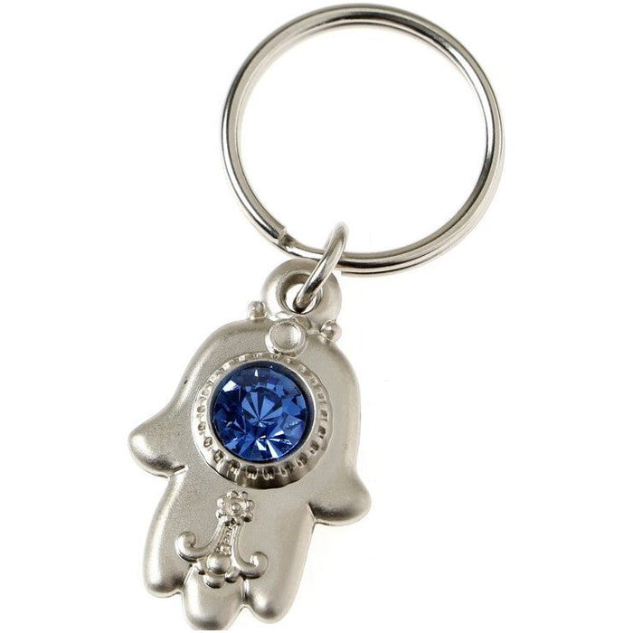 Gemstone Hamsa Jewish Keychain  Variety of Colors! Design may very