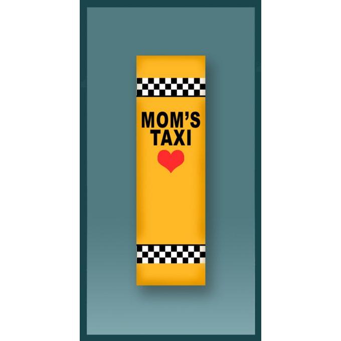 Mom's Taxi Judaic Acrylic Car Mezuzah by Mickie Caspi