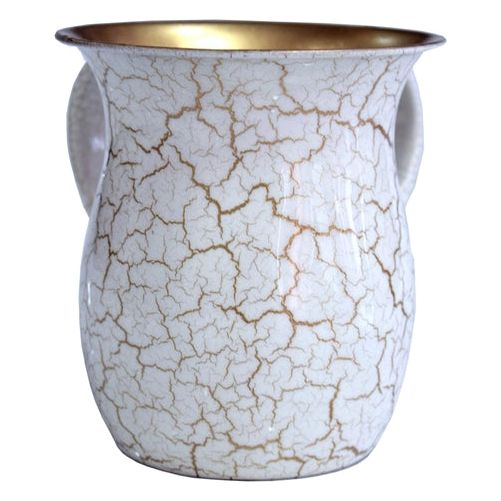 Marble Gold Stainless Steel Netilat Yadaim Washing Cup 5.5"H