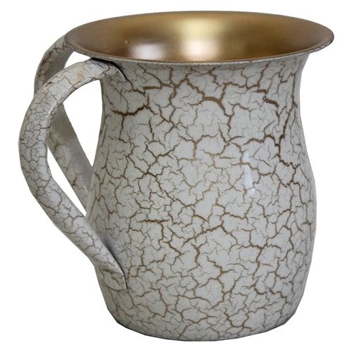 Marble Gold Stainless Steel Netilat Yadaim Washing Cup 5.5"H