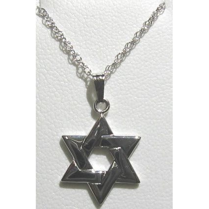 925 Sterling Silver Magen David / Star of David Pendant with Chain