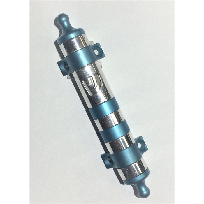 Anodized Aluminum Stainless Steel Mezuzah 3.5" by Artist Agayof Kosher Parchment included