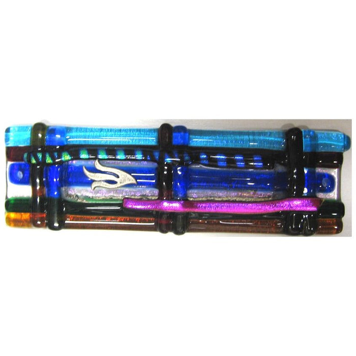 Fused Glass Designer Mezuzah "Jacob's Ladder" By Tamara Baskin Kosher Parchment included