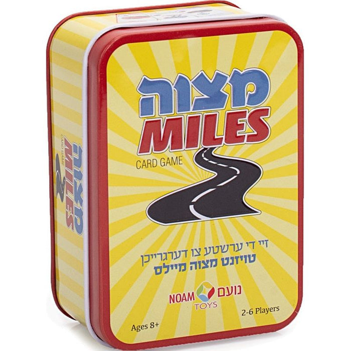 Card Game Mitzvah Miles English & Yiddish in a Tin Box Ages 8+ for 2-5 Players