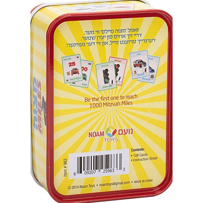 Card Game Mitzvah Miles English & Yiddish in a Tin Box Ages 8+ for 2-5 Players