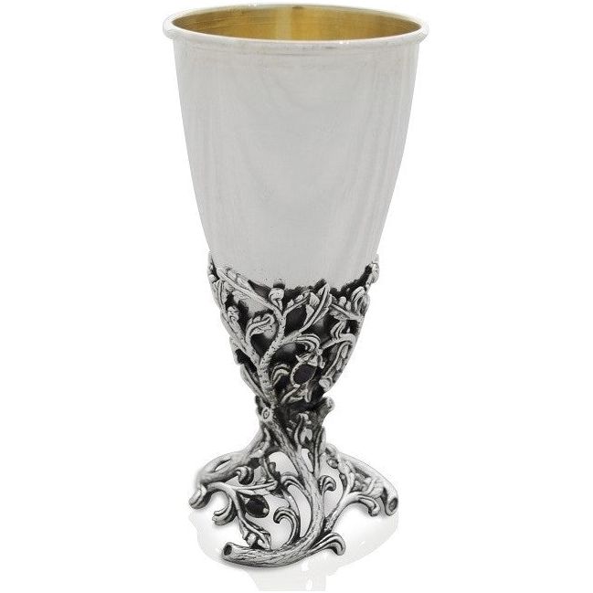 925 Sterling Silver BOAZ Kiddush Cup Goblet 5.5'' Made in Israel By NADAV