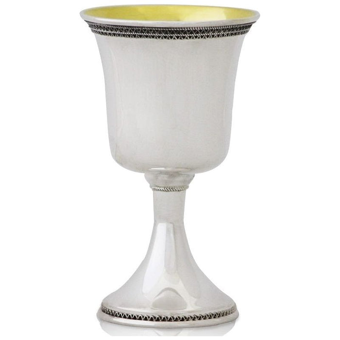 925 Sterling Silver Kiddush Cup Goblet "Maymon" 5" Made in Israel by NADAV