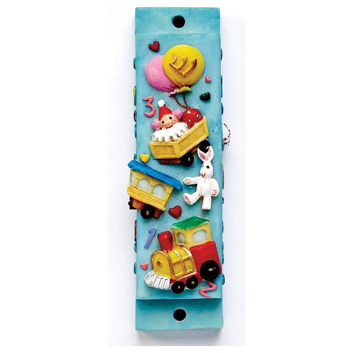 Child's Toys & Balloons Resin Mezuzah Kosher $50 Parchment Included