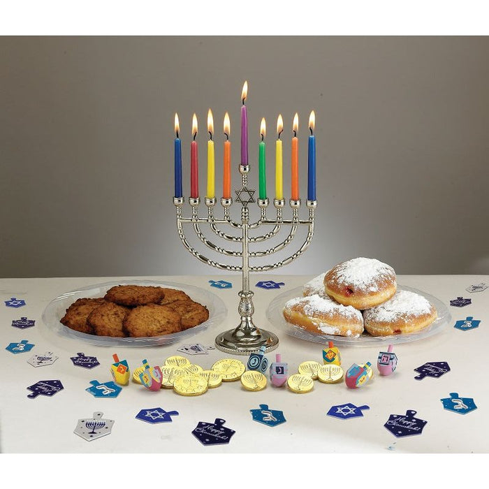 Chanukah DECOR Tablescatters, 20 Foiled Dreidels