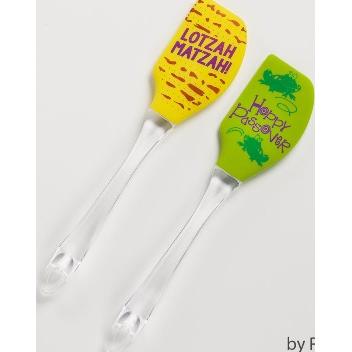 Passover Silicone Spatula with Clear Plastic Handle Frogs Design ONLY  Great Hostess Gift!