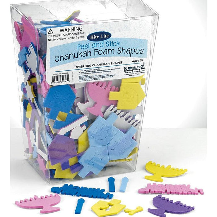 Assorted Chanukah Peel & Stick Foam Shapes