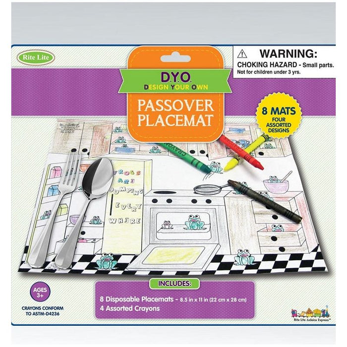 Passover Coloring Placemat Kit for Ages 3+