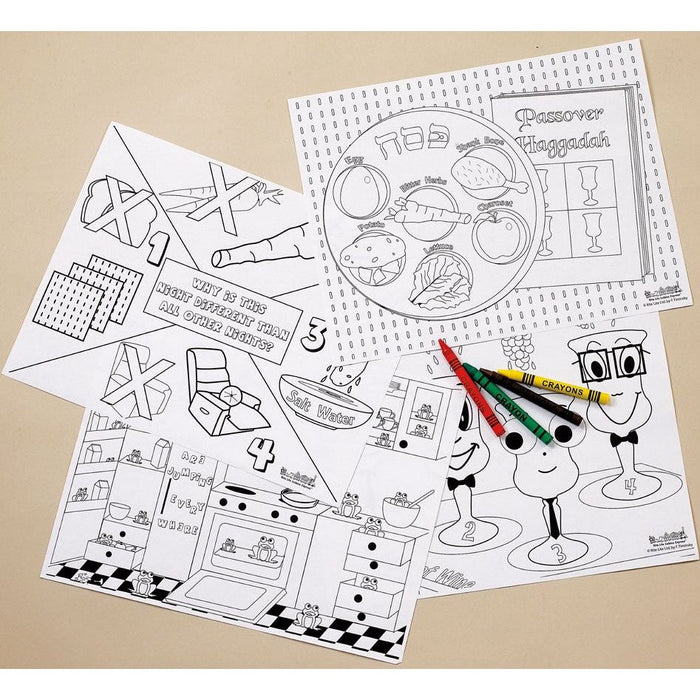 Passover Coloring Placemat Kit for Ages 3+