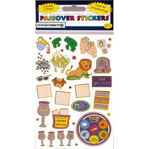 Prismatic Passover Jewish Stickers 2 Sheets - Great for the Classroom