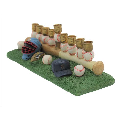 Baseball Menorah Artistic Hand Painted By Reuven Masel