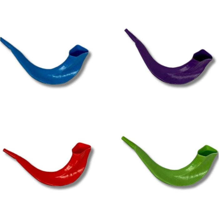 Colorful Real Looking Plastic Toy Shofar for Children 9.5"