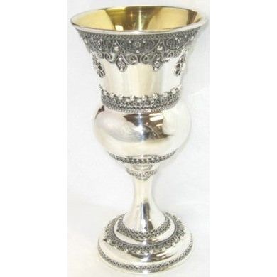 OUT OF STOCK T925 Sterling Silver Kiddush Cup 6 3/8 x 3 1/4 inches