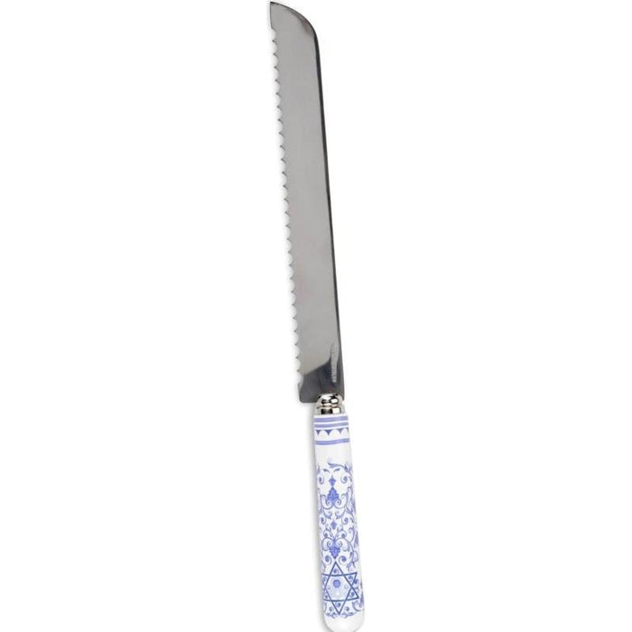 Great Wedding Gift! Spode Shabbat Judaica Challah Knife Renaissance Fine Porcelain and Steel