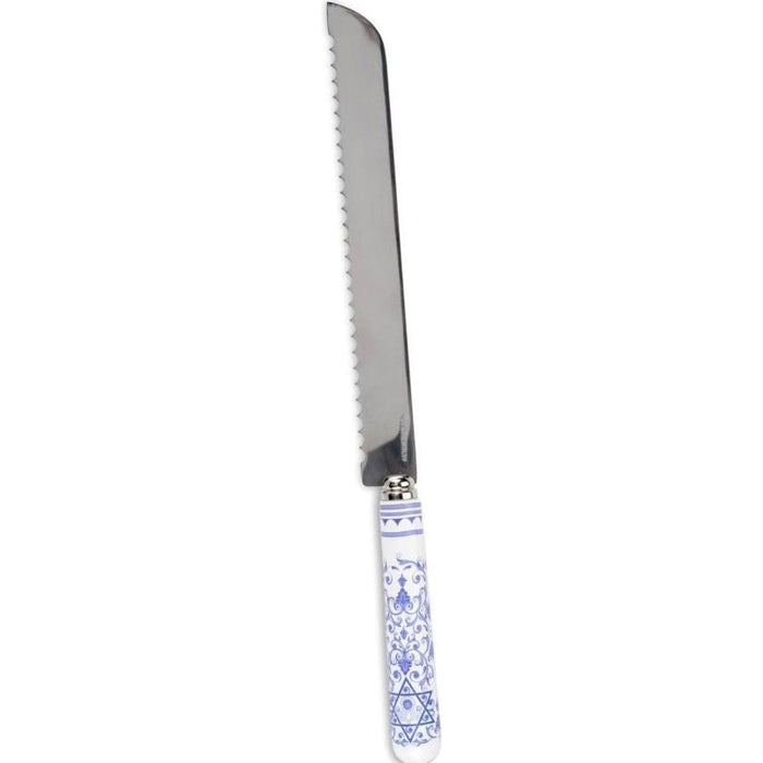 Great Wedding Gift! Spode Shabbat Judaica Challah Knife Renaissance Fine Porcelain and Steel