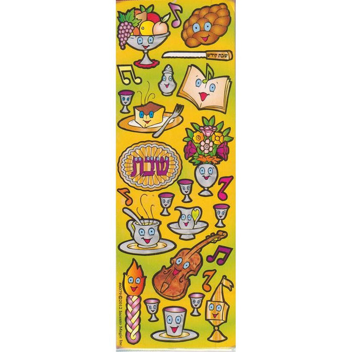 Shabbat Symbols Jewish Stickers 6 sheets
